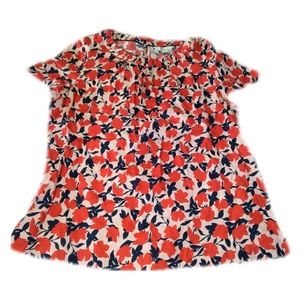 Womens Boden Carey red floral top size 12